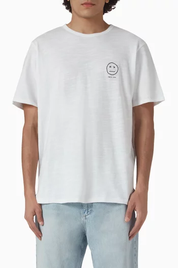 Sour-face Embroidery T-shirt in Cotton