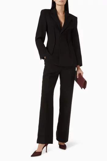 بنطال بيتي بخصر مرتفع