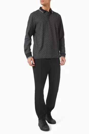 تي شيرت بولو بشعار الماركة الشهير قطن