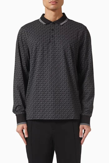 تي شيرت بولو بشعار الماركة الشهير قطن