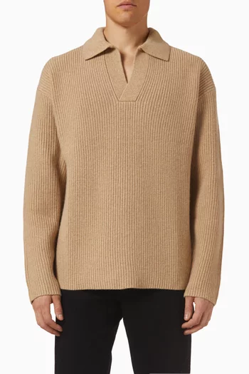 سترة بنسيج مضلع مزيج صوف