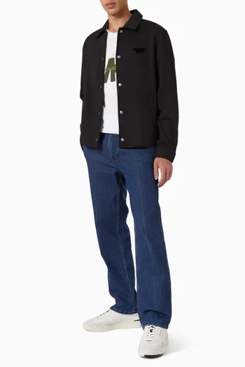 تي شيرت بطبعة شعار الماركة قطن