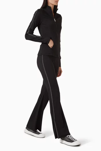 لغينغز بحافة واسعة وشريط بشعار الماركة