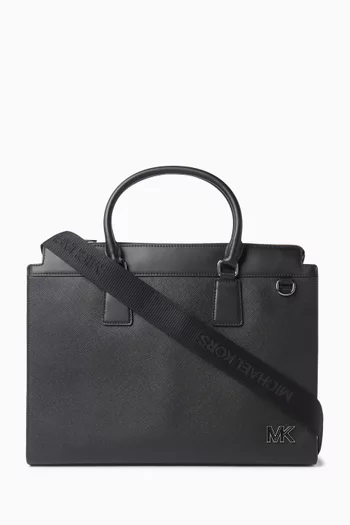 Medium Edison Briefcase in Leather