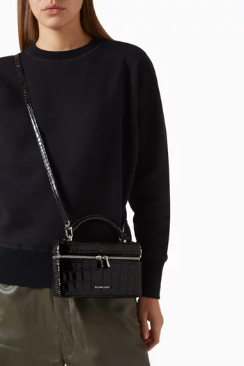 XS Jana Crossbody Bag in Croc-embossed Leather