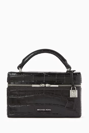 XS Jana Crossbody Bag in Croc-embossed Leather