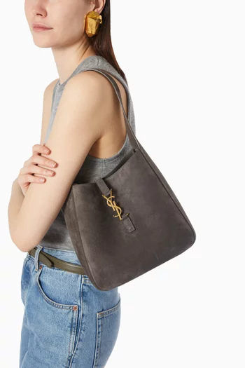 Small Le 5 À 7 Supple Shoulder Bag in Suede
