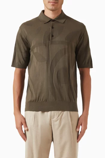 تي شيرت بولو بنقشة زهور حرير