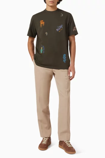Embroidered T-shirt in Cotton