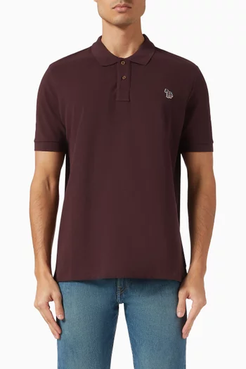 Zebra Polo Shirt in Organic Cotton Pique