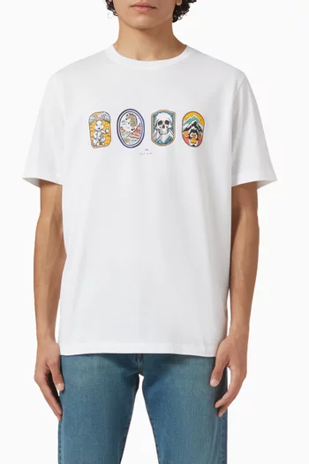 Badges T-shirt in Cotton