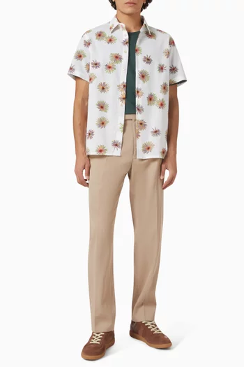Flower Casual Fit Shirt in Cotton