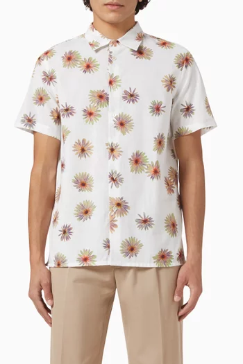 Flower Casual Fit Shirt in Cotton