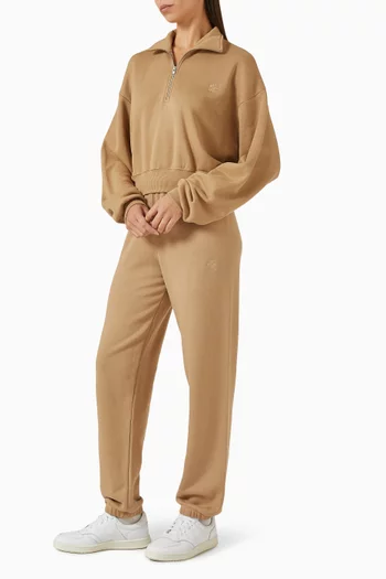 سويت شيرت قصير بسحّاب قصير فرنش تيري