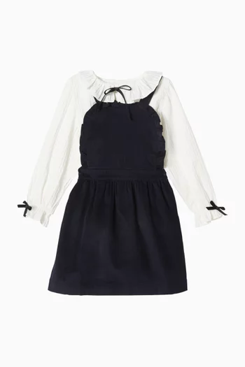 Alexa Pinafore Dress in Corduroy