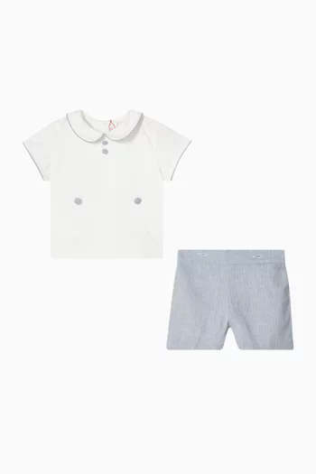 Mattia Romper Set in Cotton