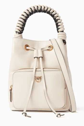 Cargo Bucket Bag in Leather