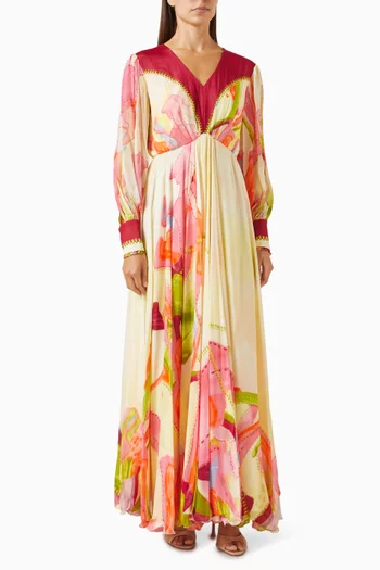 Floral-print Maxi Dress