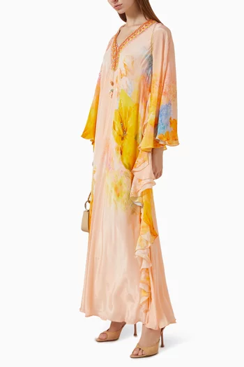 Floral-print Ruffled Maxi Dress