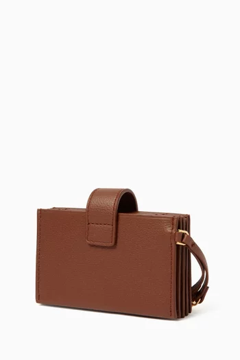 Extra 5 Gusset Card Holder in Grained Calfskin