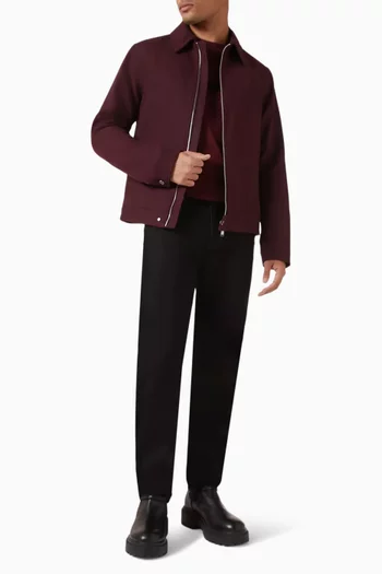 KL Zip Jacket in Wool-blend