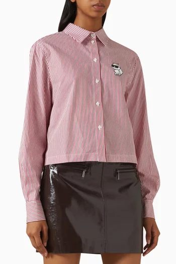 Ikon Choupette Cropped Shirt in Cotton