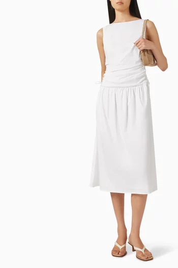 Sarah Midi Dress in Cotton