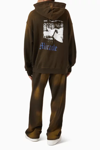 كنزة بغطاء رأس وعبارة Surf Shop قطن