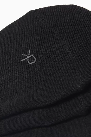 طقم جوارب بتصميم خفي بشعار الماركة مزيج قطن، 3 أزواج