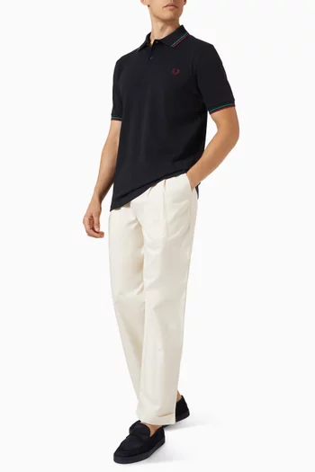 Twin Tipped Polo Shirt in Cotton Piqué
