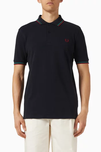 Twin Tipped Polo Shirt in Cotton Piqué