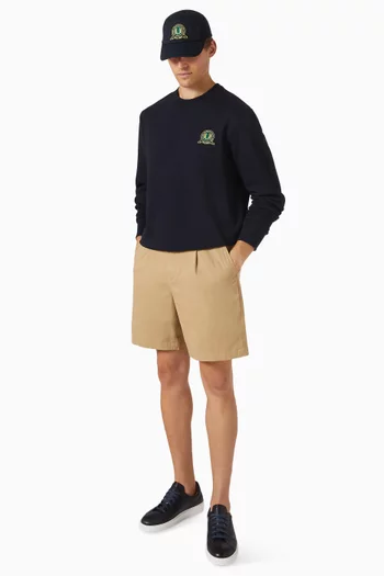 سويت شيرت برقعة تنس قطن بملمس بارز