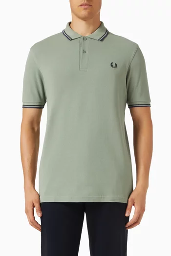 Twin Tipped Polo Shirt in Cotton Piqué