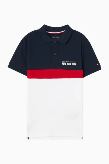 NYC-print Polo T-shirt