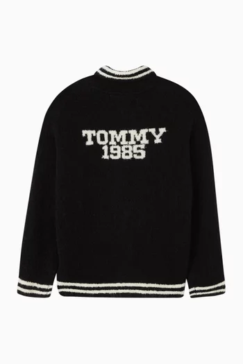 سترة بسحاب مزيج صوف