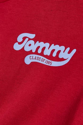 Varsity Flock Logo Slim T-shirt in Cotton