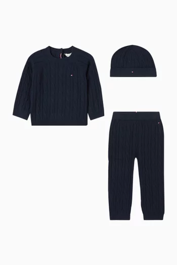 Cable Knit 3-piece Gift Set
