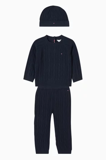 Cable Knit 3-piece Gift Set