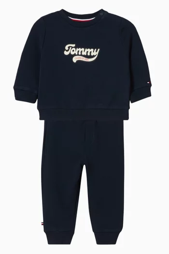 Varsity Co-ord Set in Cotton Terry