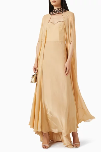 Two-piece Cape & Dress Set