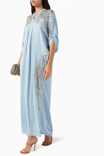 Embellished Kaftan in Double Georgette