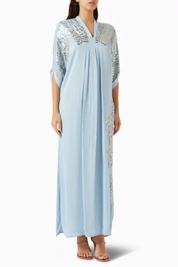 Embellished Kaftan in Double Georgette