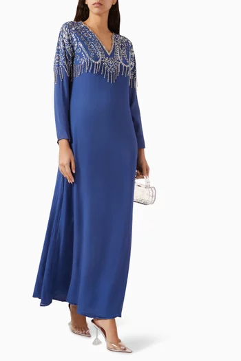 Embellished Jalabiya in Viscose Georgette
