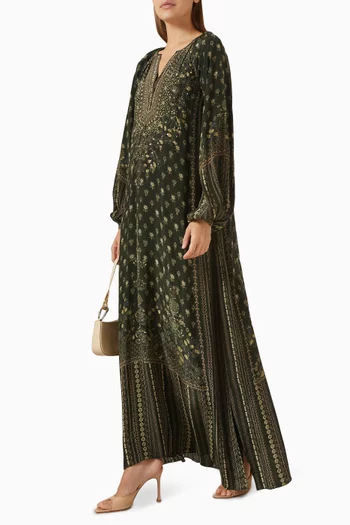 قفطان ايميرا مزين بنقشة فيسكوز