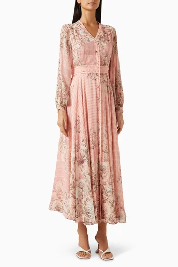 قفطان جوري مزين بنقشة لايوسيل