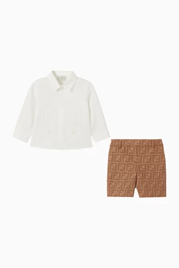 FF-print Shirt & Shorts Set