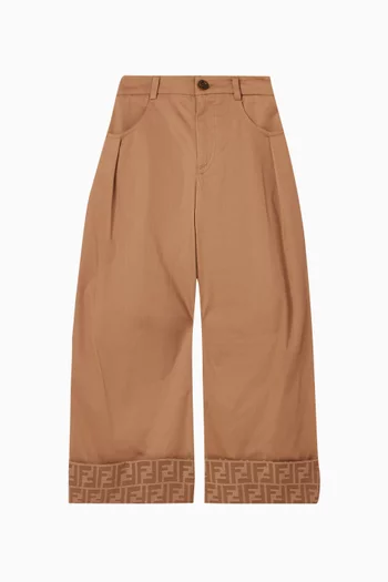 FF Logo Wide-leg Pants