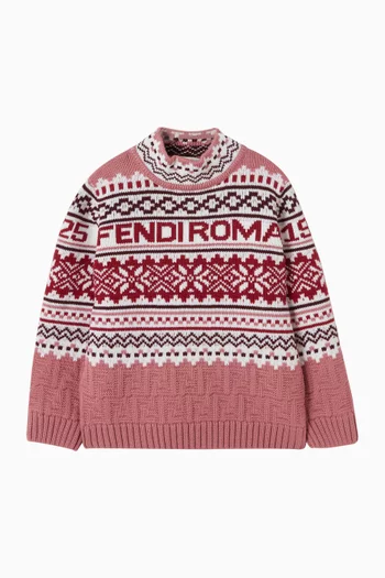 Logo Knit Sweater in Wool