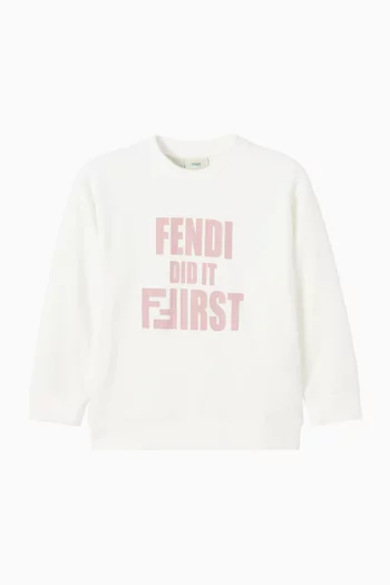 Fendi Did It First Sweatshirt in Cotton