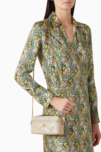 حقيبة كتف كيرا إيست/ويست بتصميم مبطّن بنقشة معينات جلد